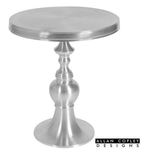 Edison Round End Table In Matte Cast Aluminum (21003-02)
