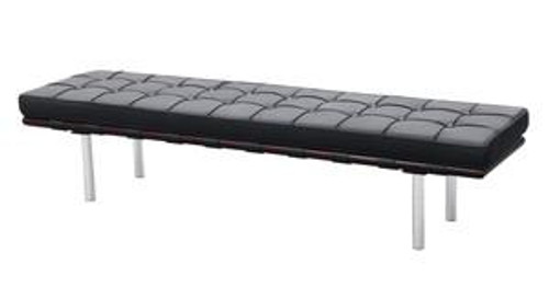 Mid-34820 Pavilion Premium Italian Aniline Leather Three Seater Bench (34820 (MID-34820-B))