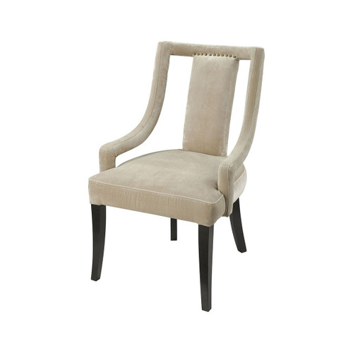 Hutton Chair With Mink Velvet Fabric Seat (1204-049)