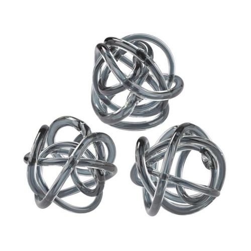 Decor Grey Glass Knot (154-019/S3)
