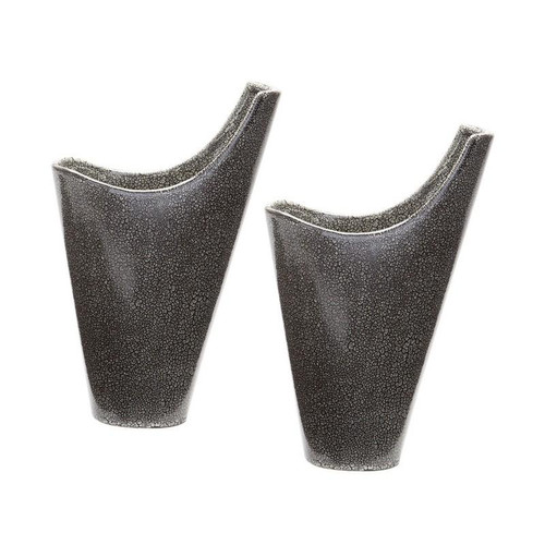 Reaction Filled Vases In Grey -Set Of 2 (857124/S2)