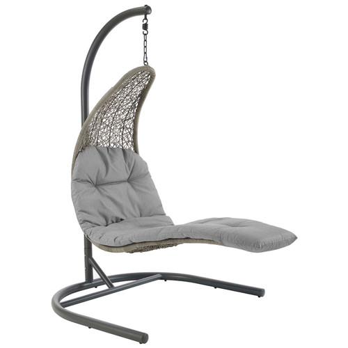 Landscape Hanging Chaise Lounge Outdoor Patio Swing Chair EEI-2952-LGR-GRY