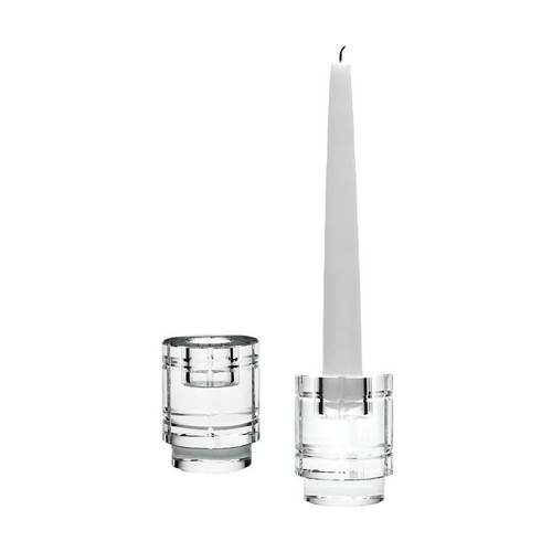 Windowpane Crystal Column Candle Holders -Set Of 2 (980020/S2)