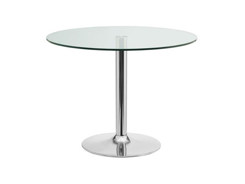 Forte Chrome / Clear Glass Dining Table (CB-T016)