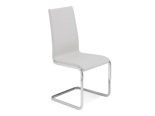 Aurora Italian White Leather Dining Chair (TC-2020-WH)