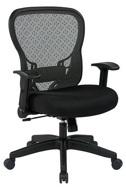 Space 28" Back Chair With Mesh Seat And Flip Arms (529-3R2N1F2)