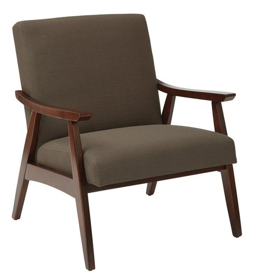 Davis Chair In Klein Otter Fabric With Medium Espresso Frame (DVS51-K12)