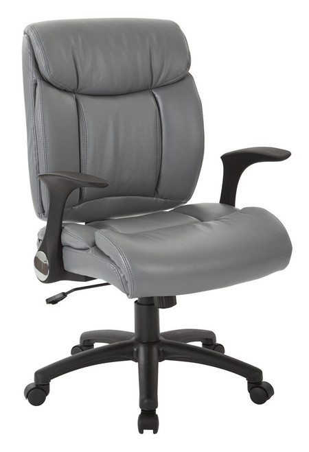 Charcoal Grey Faux Leather Managers Chair (FL89675-U42)