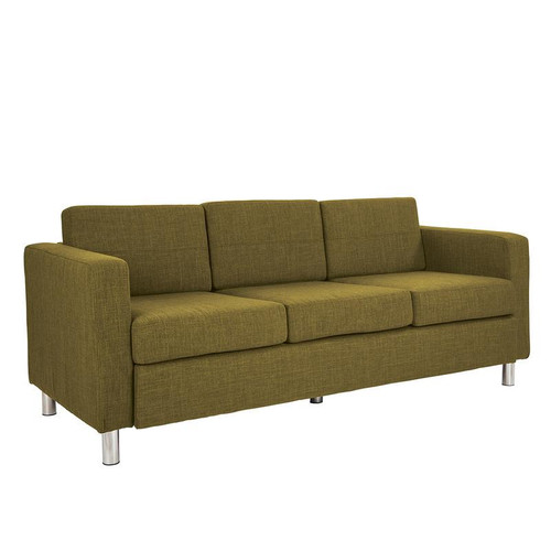 Pacific Sofa In Green Fabric With Chrome Legs (PAC53-M17)