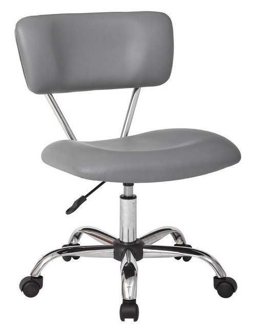 Vista Task Office Chair In Grey Faux Leather (ST181-U42)