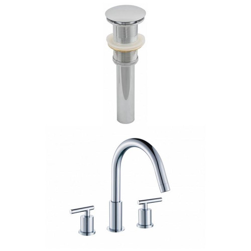 Rectangle Brass Bathroom Faucet Set - Chrome (AI-8023)