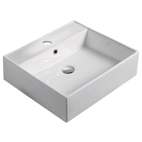 20.7-In. W Above Counter White Vessel For 1 Hole Center Drilling By American Imaginations (AI-28139)