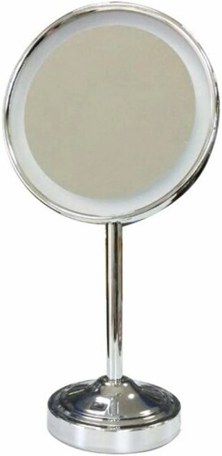 10-In. W Round Stainless Steel Above Counter Magnifying Mirror In Chrome Color By American Imaginations (AI-28700)