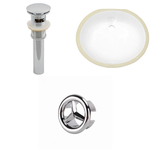 Csa Oval Undermount Sink Set - White-Chrome Hardware (AI-20669)