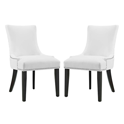 Marquis Dining Chair Faux Leather Set Of 2 EEI-3498-WHI