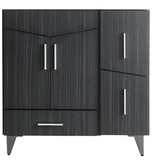 36" W 17" D Modern Plywood-Melamine Vanity Base Set Only In Dawn Grey (AI-19562)