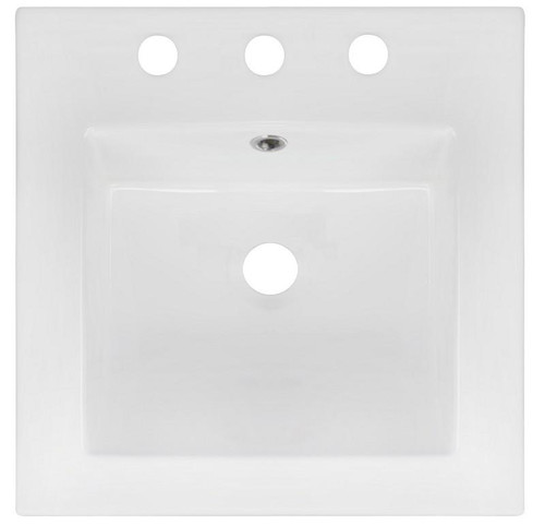 Square Ceramic Vanity Top - White (AI-1312)