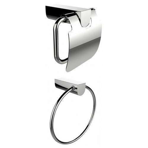 Chrome Plated Towel Ring With Toilet Paper Holder (AI-13336)