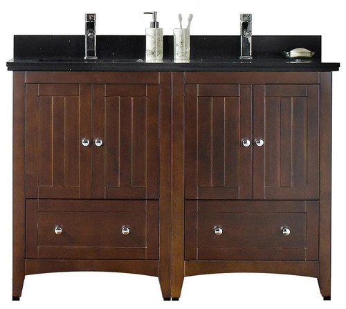 Shaker Rectangle Plywood-Veneer Vanity Set - Walnut (AI-17764)