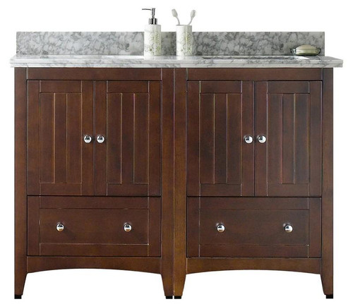 Shaker Rectangle Plywood-Veneer Vanity Set - Walnut (AI-17772)