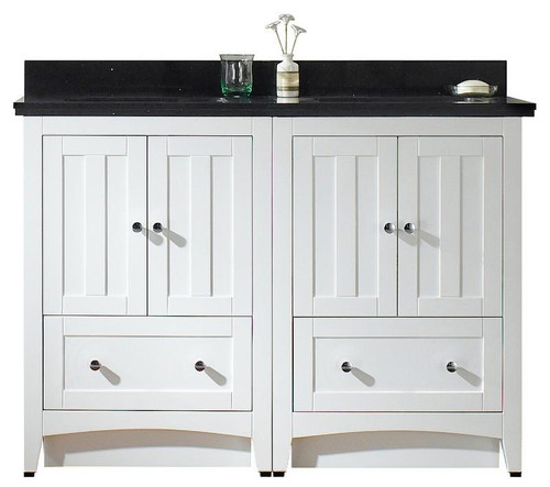 Shaker Rectangle Plywood-Veneer Vanity Set - White (AI-17780)