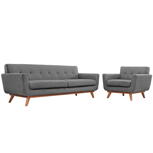 Engage Armchair And Sofa Set Of 2 EEI-1344-GRY