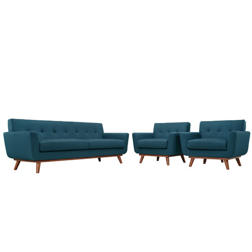 Engage Armchairs And Sofa Set Of 3 EEI-1345-AZU