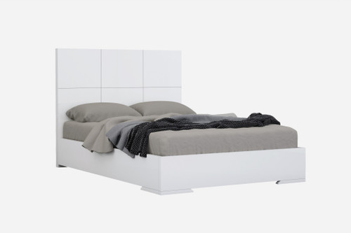 57" X 79" X 48" White Stainless Steel King Bed (370598)