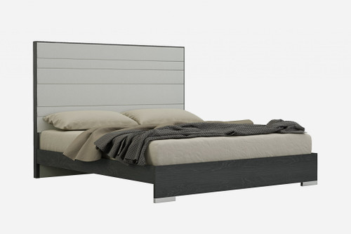 76" X 80" X 54" Grey Stainless Steel King Bed (370600)