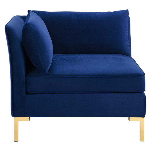 Ardent Performance Velvet Sectional Sofa Corner Chair EEI-3985-NAV