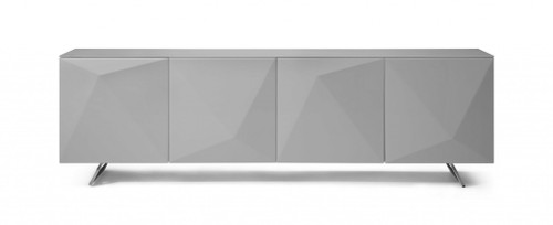 94" X 18" X 29" Grey Glass Buffet (372107)