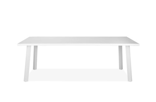 87" X 39" X 29" White Aluminum Dining Table (372204)