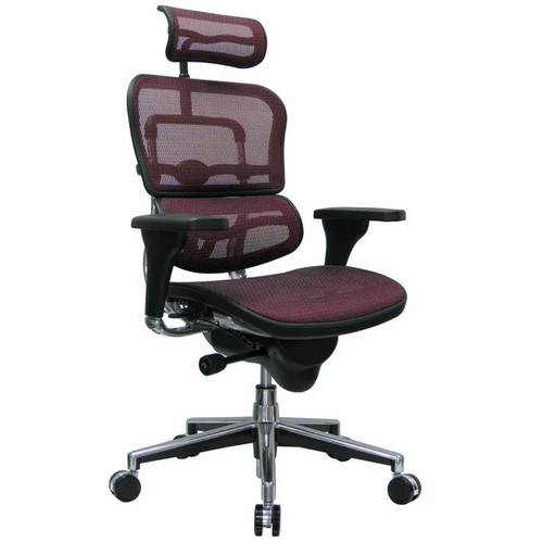 26.5" X 29" X 46" Plum Red Mesh Chair (372392)