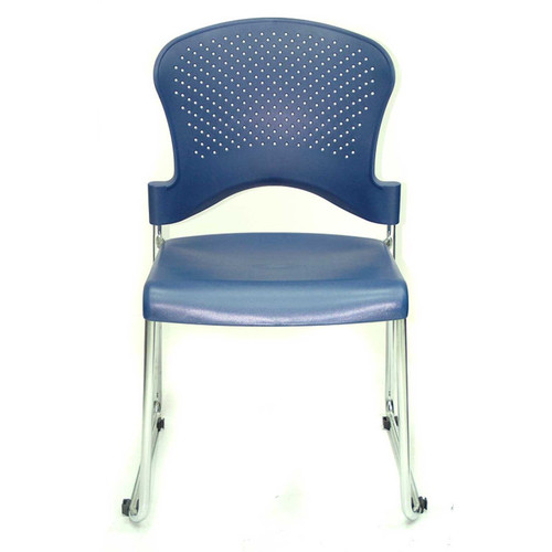 18" X 23" X 34" Navy Plastic Guest Chair (372436)