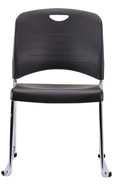 18" X 22.5" X 33.5" Black Plastic Guest Chair (372439)
