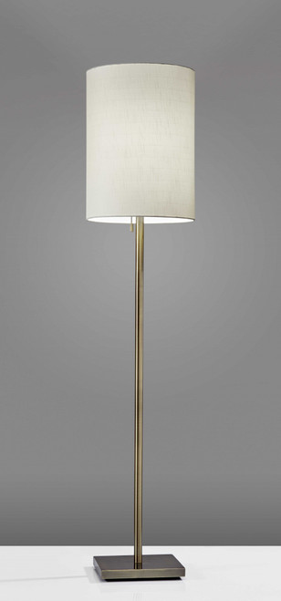 13" X 13" X 60.5" Brass Metal Floor Lamp (372490)