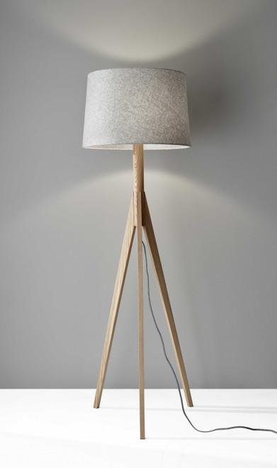 18" X 18" X 59.25" Natural Wood Floor Lamp (372539)