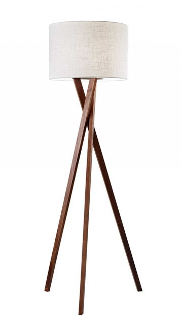 20" X 20" X 63" Walnut Wood Floor Lamp (372548)