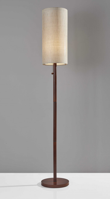 10" X 10" X 65" Walnut Wood Floor Lamp (372562)