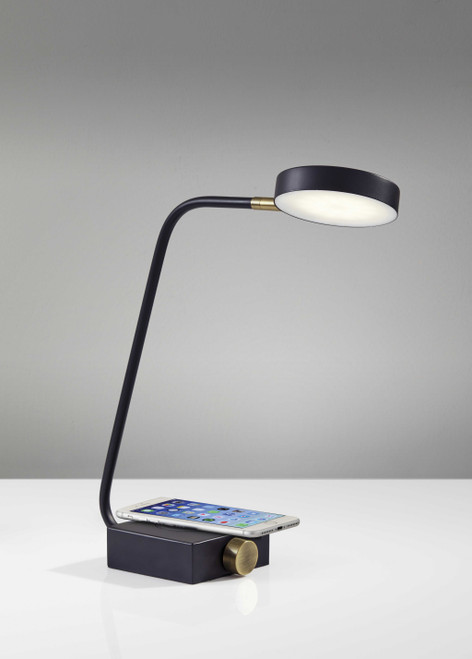 4.75" X 15.5" X 15.5"-19" Black Metl Led Desk Lamp (372618)