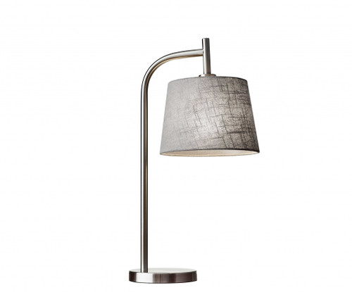 10" X 12" X 25" Brushed Steel Metal Table Lamp (372662)