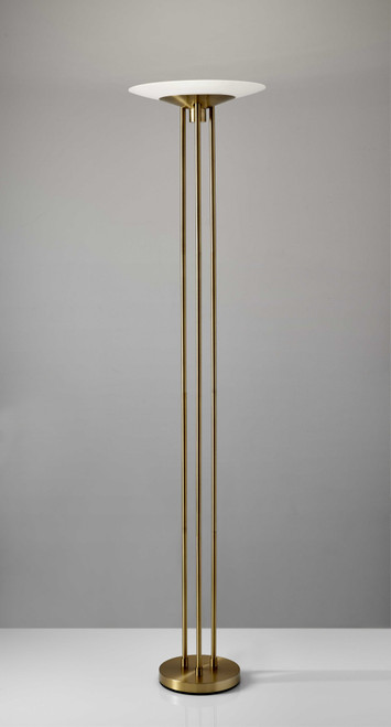 16" X 16" X 71" Brass Metal Led Torchiere (372756)