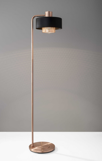 11.5" X 14" X 60" Copper Metal Floor Lamp (372781)