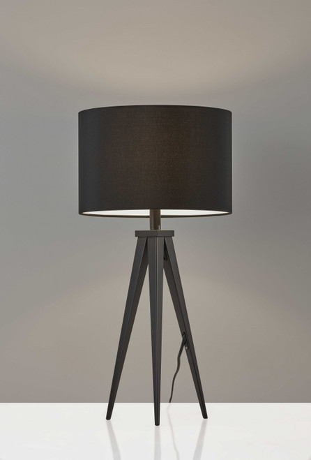 14" X 14" X 28" Black Metal Table Lamp (372801)