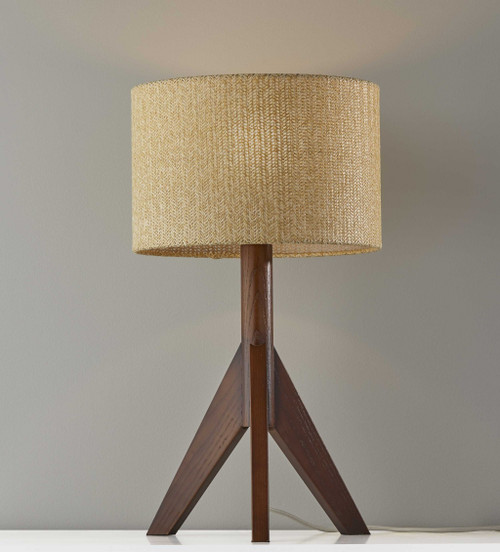 13" X 13" X 23.5" Walnut Wood Table Lamp (372866)