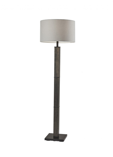 18" X 18" X 61.5" Black Wood Floor Lamp (372870)