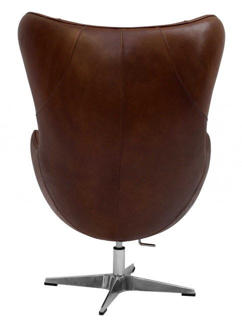 32" X 34" X 41" Brown Full Leather Fireproof Foam Chair (373112)