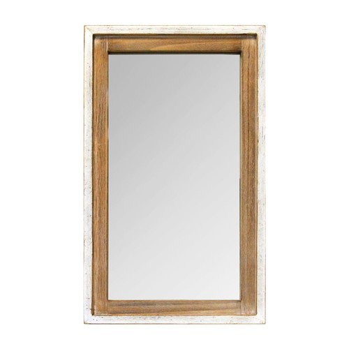 Distressed White Adeline Wood Framed Mirror (373159)