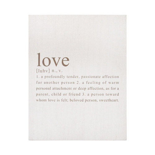 "Definition Of Love" White Wall Decor (373184)