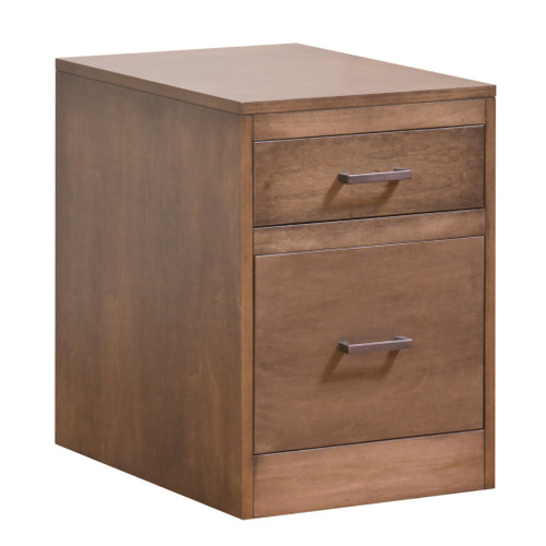 17" X 22" X 24" Cappuccino Wood Rolling File Cabinet (374048)